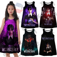 Wednesday Addams วันแต่งงานชุดคอสเพลย์เสื้อผ้าเด็กผู้หญิงอายุ3-13ปี