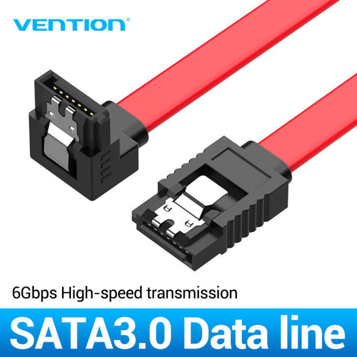 Vention SATA Cable 3.0 to Hard Disk Drive SSD HDD 90 Degree Right-Angle ...