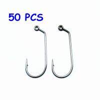 【LZ】▫△✗  Gancho de pesca longo Crank Hook para Soft Worm Isca Offset Offset 50 pcs