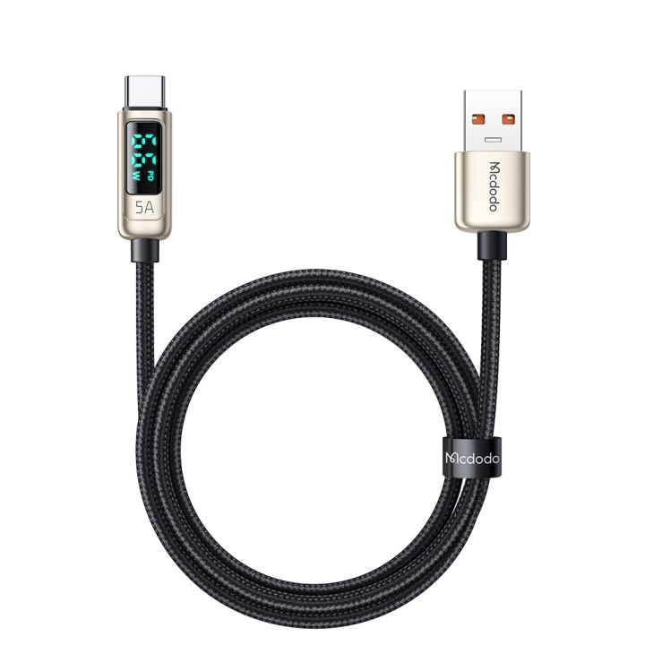 Mcdodo USB Type C Cable PD 66W 6A Fast Charging QC Flash Charge VOOC AFC FCP Digital Display Data Cord For Huawei Xiaomi Samsung