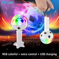 5โวลต์ Usb ฟุตบอลคริสตัลลูกมายากลแสงตั้งแคมป์กลางแจ้ง Rgb ที่มีสีสันหมุนหลอดไฟเวทีโคมไฟสำหรับบาร์ Ktv