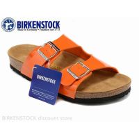 Birkenstocks Arizona Male/Female Classic Cork Orange Mirror Slippers Beach Casual Shoes 34-46