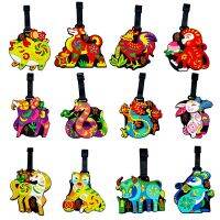 【DT】 hot  Chinese Zodiac Anime Action Toy Figures Cartoon Products Accessories Luggage Tag Suitcase Unisex Gifts