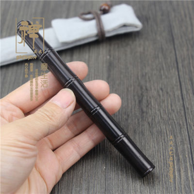 New Original มากพอประมาณปากกาไม้ไผ่ ไม้สีดำปากกาสเตนเลสสตีลทำจากไม้ของขวัญปากกาสัญลักษณ์ธุรกิจปลายสูงพระพุทธรูปเนปาลไทย