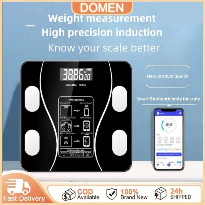 Home weight scale can be connected to a mobile Bluetooth app for