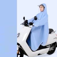 【LZ】✸℡ↂ  Qualidade capa de chuva capa de chuva de bicicleta capa de chuva com refletor poncho à prova de chuva com faixa reflexiva