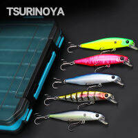 TSURINOYA 88SP ระงับสร้อย Jerkbait 88มิลลิเมตร10.3กรัมเบสล่อตกปลาชุด5ชิ้นยาวสามเณรที่เหมาะสมหล่อทะเลสาบ Wobblers