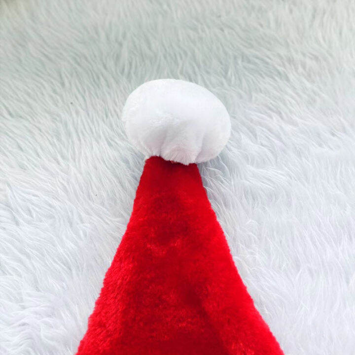 2023-christmas-party-accessories-christmas-party-supplies-plush-santa-claus-hat-family-christmas-hat-high-grade-christmas-decorations-short-plush-santa-hat-wholesale-christmas-supplies-santa-claus-hat