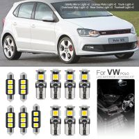 สำหรับ2009-2017 Volkswagen Vw Polo Gti Mk5 6r 6c 61 Canbus Led หลอดไฟภายในชุดสีขาวโดมแผนที่ป้ายทะเบียนรถโคมไฟ- ELEGANT