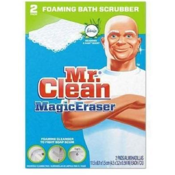 Mr. Clean Magic Eraser Bathroom Scrubber 2 per Box, White Lazada PH