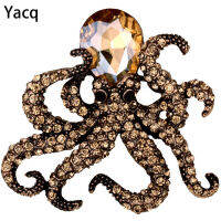 Octopus stretch ring antique gold silver color W crystal fashion scarf jewelry charm gifts for women wholesale dropshipping