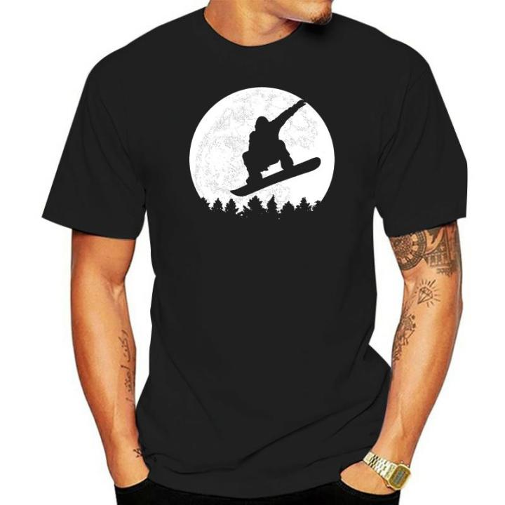 summer-style-t-shirt-moon-silhouette-snowboard-extreme-sportsy-winter-moonlight-hip-novelty-mens-shirt