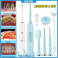 เครื่องฟอกฟัน Aolon M07B เครื่องทำความสะอาดฟันอัลตราโซนิกทาร์ทาร์ การฟอกสีฟันและน้ำยาขจัดคราบหินปูน เครื่องฟอกฟันขาวสำหรับฟัน แปรงสีฟัน