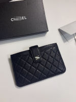 （High end bags）2023CH new caviar leather two-piece large-capacity practical card case.25328 Box packaging