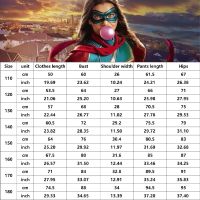 Ms Marvel Cosplay TV Super Hero Ms Marvel Captain Marvel Cosplay Costume Uniform Suit Halloween Costume For Women