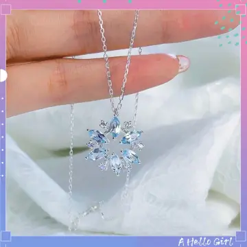 Frozen snowflake online necklace