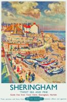 ▥☍✑ Vintage Sheringham Norfolk Railway Travel Art ฟิล์มพิมพ์ผ้าไหมโปสเตอร์ Home Wall Decor 24x36inch