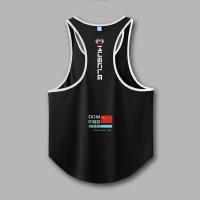 Original Iron wolf racer sports vest ice silk quick-drying fitness clothes loose running sweatshirt sleeveless vest fashion brand men