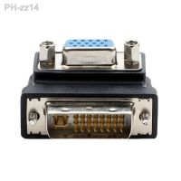 DVI-I 24 5 Male To VGA 15 Pin Female 90 Degree Right Angle Convertor Adapter HD Convertor Adapter 15 Pin VGA To DVI 24 5 Adaptor