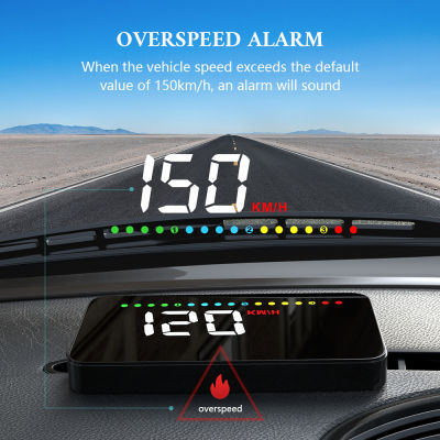 WYOBD A11 HUD OBD2 Dispay Auto Digital Car Speedometer Head Up จอแสดงผลเครื่องตรวจจับน้ำมัน Security Alarm อุณหภูมิ