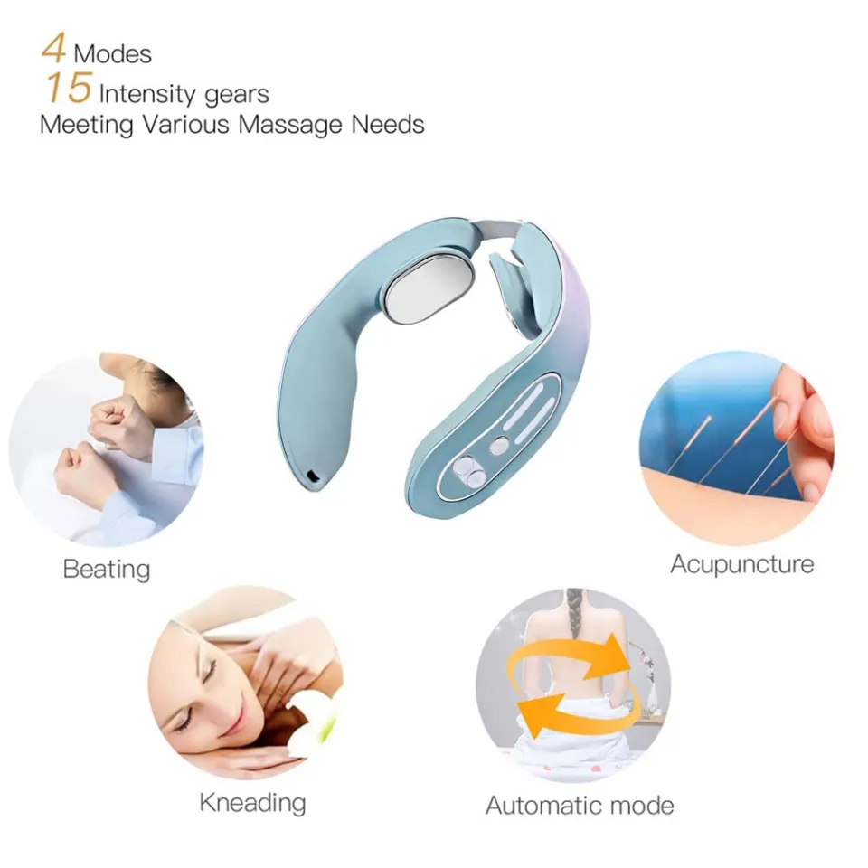 Ems Neck Acupoints Lymphvity Massage Device,intelligent Neck