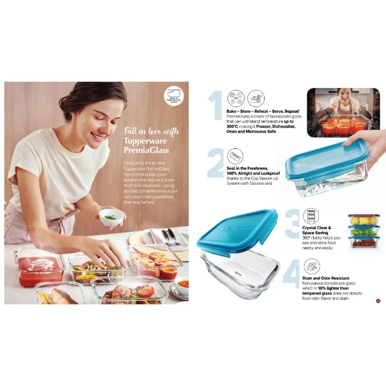 PremiaGlass NEW Tupperware  Tupperware, Food to go, Oven safe