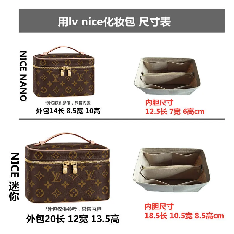 Suitable for LV Nice Nano Mini Liner Bag Mini Cosmetic Bag Box Bag