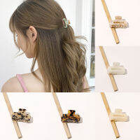 แฟชั่น Mini Acetate คลิปผมสำหรับหญิงสาวผม Claws Square Hollow Barrettes ปู Hairpins สีเสือดาวอุปกรณ์เสริมผม