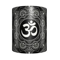 DIY Om Mandala Ceramic Mugs Customized Buddhism Aum Yoga Meditation Coffee Cups Creative Present