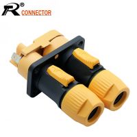 1Sets/lot 3 PIN Power Connector Male Female Dual Panel Mount Chassis IP65 Waterproof NAC3FX OUT/IN 20A/250V Power Socket