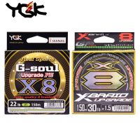 สายเบ็ดตกปลาแบบเกลียว X8 YGK G SOUL ของแท้จากญี่ปุ่น,14LB-60LB 150ม./200ม. 2022 YGK Xbraid อัพเกรดใหม่สาย X8หลายเส้น