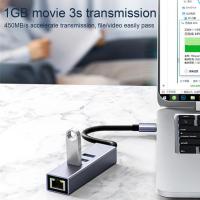 Docking Station Premium Driver-free 4 Port USB 3.0 Hub พร้อม LAN Network อุปกรณ์เสริมคอมพิวเตอร์ Computer Hub Docking Station