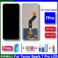 100% ทดสอบ Original 6.6 สำหรับ Tecno Spark 7 Pro จอแสดงผล LCD Touch Screen เปลี่ยนแท่นพิมพ์ชุดเครื่องมือฟรี + กระจกนิรภัย