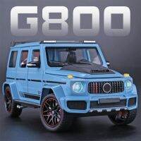 รถเบนซ์ G800รถเอสยูวีออฟโรดคอลเลกชันรถของเล่นหุ่นอัลลอยยานพาหนะดายแคสแบบมีไฟและเสียง1/24รถ