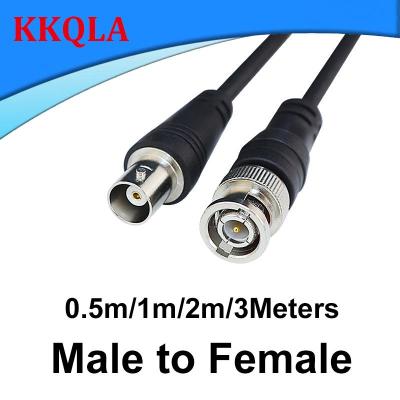 QKKQLA 0.5M 1M 3/2m BNC male To female Adapter plug video connector Coaxial Line adapter Cable cord For CCTV Camera Extension