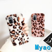 [On1ine 3C Digital} Plush Fur Leopard สำหรับ Samsung Galaxy A03 A13 A23 A33 A53 A73 A02 A12 A22 A32 A42 A72 A52 5G น่ารักฝาครอบโทรศัพท์นุ่ม