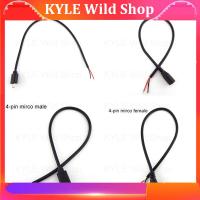 KYLE Wild Shop 5pcs Micro USB 2.0 A Female male Jack charging Connector cable 4 Pin 2 Pin 4 Wires Data Charge Cord DIY for Android interface