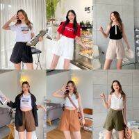 พร้อมส่ง NEW CUTE กางเกงผ้าขาสั้น Line Shorts PS-001