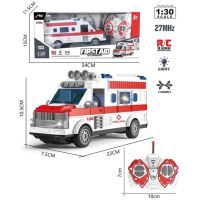 【CW】 RC Car Trucks with LED Light Remote Control Hospital Rescue Ambulance Vehicles Trucks Toys for Boys Children Birthday Xmas Gift