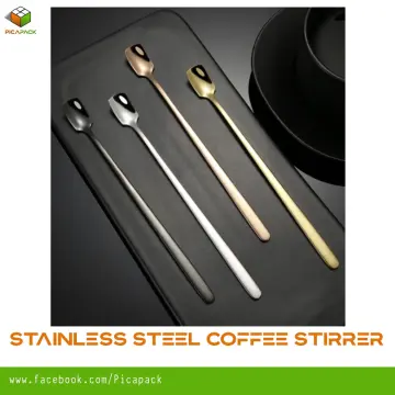 2Pcs Stainless Steel Coffee Stirrers Coffee Beverage Stirrers Reusable  Cocktail Stirrers