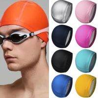 【CW】 Size All Adults/kids Elastic Caps Fabric Ears Swim Pool Hat