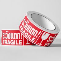 สติ๊กเกอร์ สติ๊กเกอร์ม้วนข้อความ ระวังแตก FRAGILE stickers