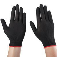 1 pairs of nitrile safety coated work gloves and palm mechanical obtained