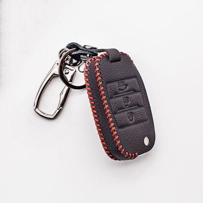 dfthrghd 3 Buttons Folding leather key cover For Kia K3 K4 QL 2015-2018 For Sorento RIO K5 Sportage R 2017 2018 car Accessories