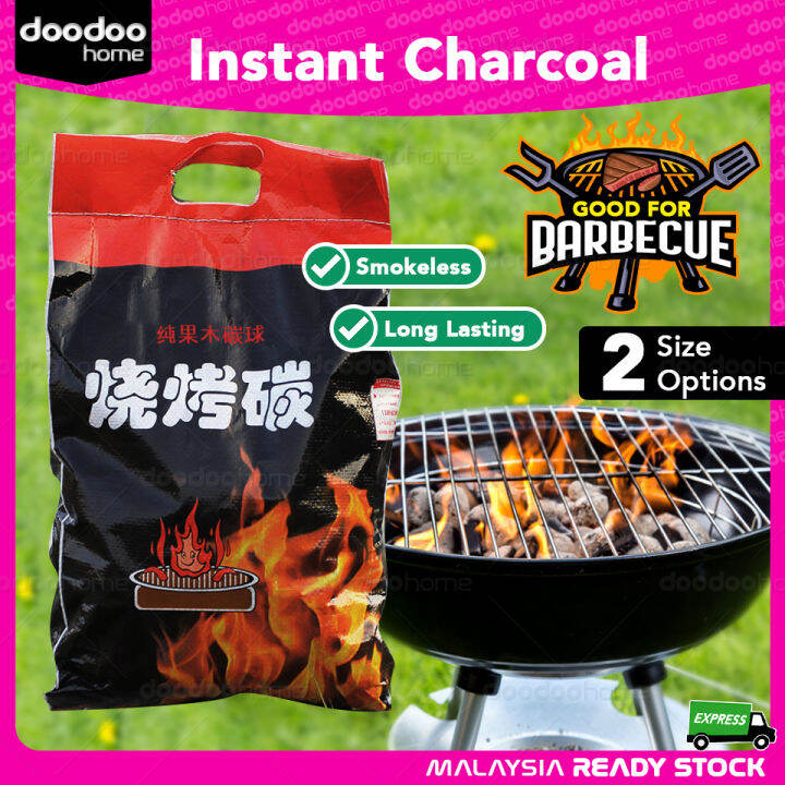 Instant Charcoal BBQ 1.5KG / 3KG Arang Barbeku 烧烤炭 火炭 Arang Kayu 木炭 Less Smoke Fast Ignite