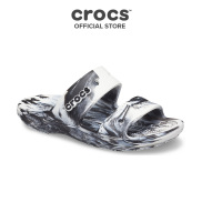 Dép Unisex Crocs Marbled Classic White Black