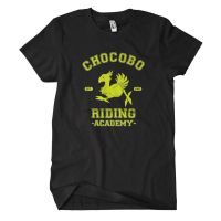 เสื้อยืดคอกลม แขนสั้น พิมพ์ลายเกม Chocobo Riding Academy Biggs Wedge Gamble ทรงหลวม สําหรับผู้ชาย