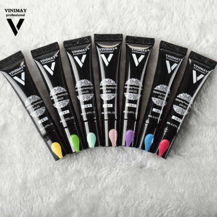 พร้อมส่ง-สีปั๊ม-เพ้นพิมพ์ลายเล็บ-nail-printing-ต่อเล็บ-โพลี่เจล-vinimay-ของแท้-100-by-vnm-thailand