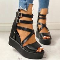 2023 Summer Leisure Womens Wedges sandals Ladies Roman shoes Platform Shoelaces High Heels Female Casual Shoes Large size 42