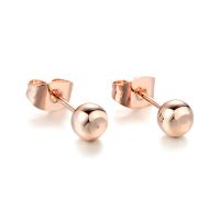 [HOT ZUQIOULZHJWG 517] Double Fair Simple Little Metal Ball Stud ต่างหูสำหรับผู้หญิงผู้ชายทุกวันคลาสสิก Rose Gold สีหูเครื่องประดับขายส่ง DFE445M